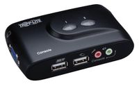 2-Port Compact USB KVM Switch with Audio and Cables