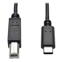 USB 2.0 Hi-Speed Cable, USB Type-B Male to USB Type-C (USB-C) Male, 6-ft.