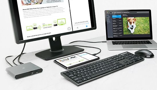 KVM Switch Docking Station for USB-C Laptop & Desktop