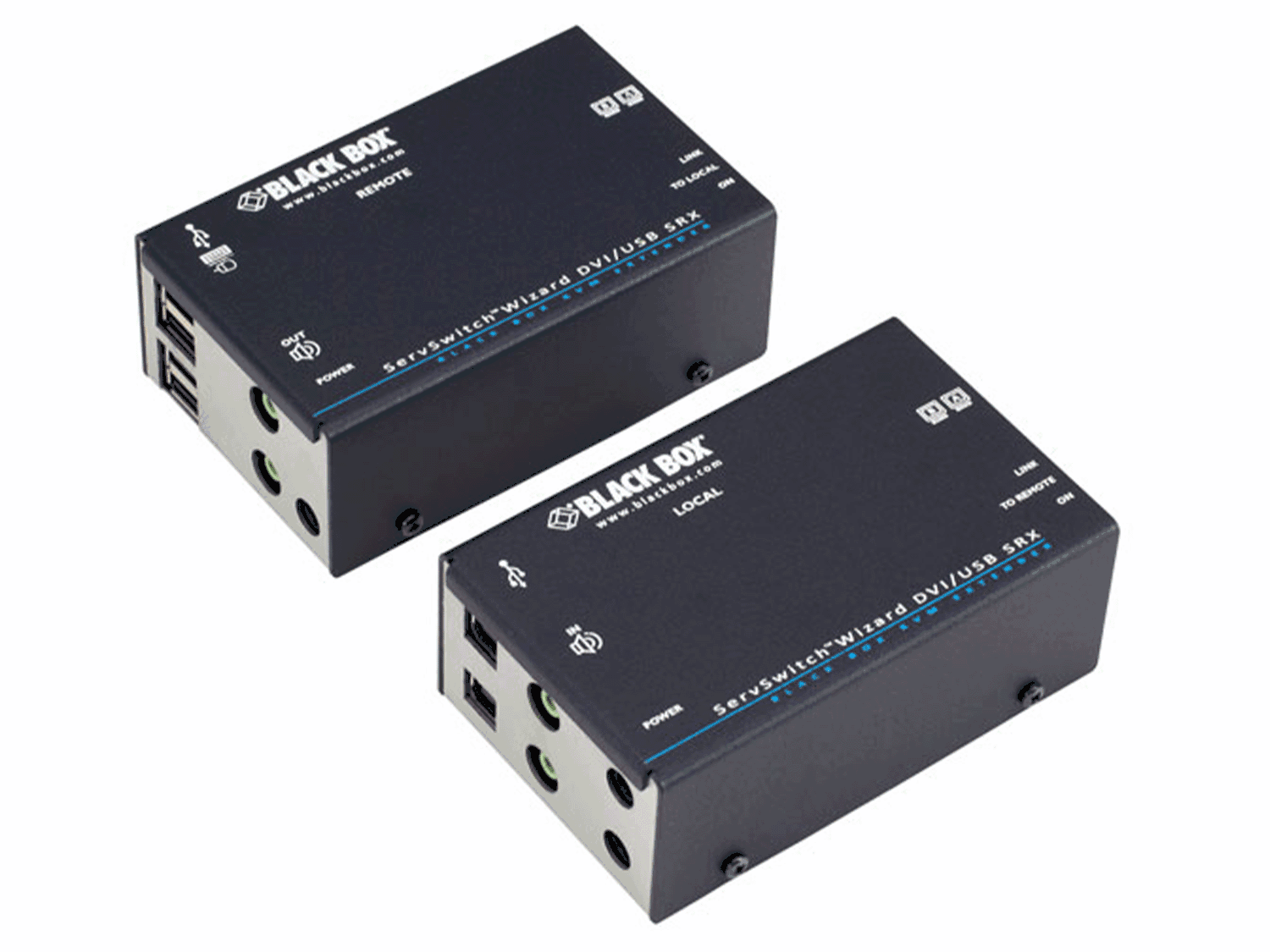 ACU5502AR3 Wizard SRX KVM Extender Dual Head DVID, USB 2.0, Audio, SingleAccess, CATx