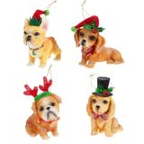 Raz Imports puppy dog ornament bulldog dachshund golden retriever or cocker spaniel pug