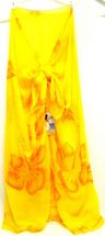 hibiscus yellow pareo sarong swimsuit cover-up