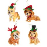 Raz Imports puppy dog ornament bulldog dachshund golden retriever or cocker spaniel pug