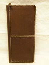 Brown leather organizer RFID blocking Rogue Industries