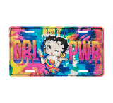 Betty Boop Girl Power tin license plate