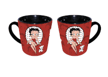 Betty Boop red Sillouette 16 ounce ceramic mug 