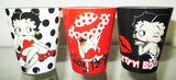 Betty Boop set of 3 black and red 2 ounce shot glasses