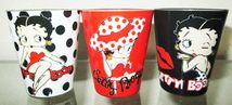 Betty Boop set of 3 black and red 2 ounce shot glasses