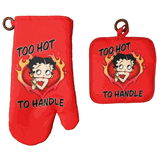 Betty Boop Too hot to Handle oven mitt-pot holder 2 pc set