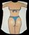 Bodydreams bikini cover-blue glitter solid thong back