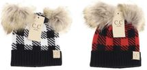C.C.Beanie hat baby or newborn buffalo faux Pom Pom 