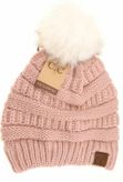 C.C.Beanie hat classic rose with ivory Pom 
