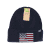 C.C.Beanie hat rhinestone American flag patriotic white or navy