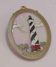 Cape Hatteras painted lighthouse Christmas ornament North Carolina