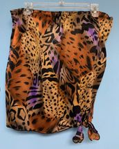 Ceeb Swimsuit Bandeau blouson top size 20W animal print