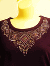 Sold Christine Alexander geometric eggplant shirt size M only