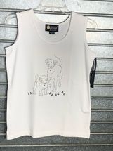 Christine Alexander dog tank top shirt WHITE size medium