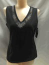 Christine Alexander Fitted black tank top  shirt white label size medium