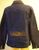 Christine Alexander Golden leopard jacket blue denim size Medium