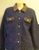 Christine Alexander Golden leopard jacket blue denim size Medium