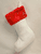 Christmas stocking peppermint Christmas tree white with red cuff 19" by Seasons Designs