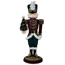 Katherine's Collection Christmas Nutcracker & tree Timeless Tidings 18.25"