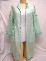 Simply Noelle pretty jacket or swimsuit cover-up leaf weave coral or melon Size S to XXL