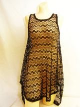 Cover-up mesh black high low by Jordan Taylor S to XL