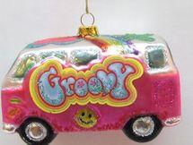 December Diamonds Christmas groovy van  ornaments