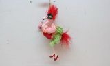 December Diamonds Feather Tailed Flamingo glass holiday ornament