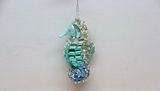 December Diamonds Glass glittered Seahorse holiday ornament