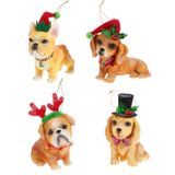 Raz Imports puppy dog ornament bulldog dachshund golden retriever or cocker spaniel pug