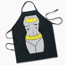 Super hero batgirl black apron 