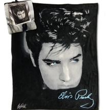 Elvis Presley Blue Eyes plush fleece throw blanket