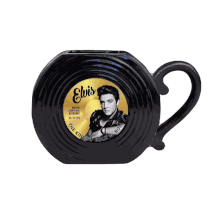 Elvis Presley King of rock n roll record mug