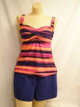 Gabar swimsuit 2 piece jogger navy chlorine resistant size 16
