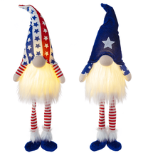 Ganz LED Patriotic Gnomes navy hat or Red, White, Blue hat