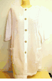 Gloria's cover-up button front white mesh 
