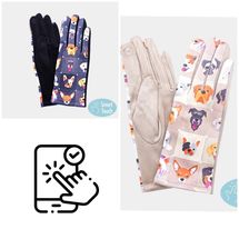 Gloves dog smart touch black or beige