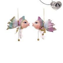 Goodwill Kissing fish ornament preorder treasure goldfish set of 2