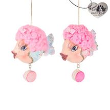 Goodwill Kissing fish ornament preorder cotton candy set of 2