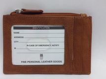 ILI leather RFID blocking credit card protection holder case toffee brown