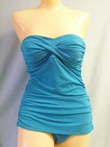 Sold Jantzen jade halter Vamp bandeau sheath swimsuit size 8 only