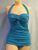 Sold Jantzen jade halter Vamp bandeau sheath swimsuit size 8 only