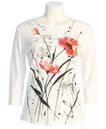 Jess &  Jane white shirt red Poppy song M to Xl 1x to 3X