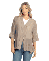 Jess and Jane mesh cardigan M to XL 1x to 2X taupe