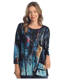 Jess & Jane Tunic shirt Eclipse Plus size 3x