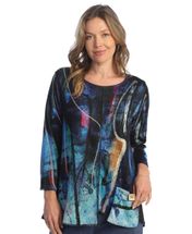 Jess & Jane Tunic shirt Eclipse Plus size 3x