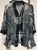 Jess & Jane Boucle Mesh cardigan Canvas black and white M to XL & 1x to 3x