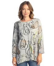 Sold Jess & Jane shirt Tiffany cats grey Size M